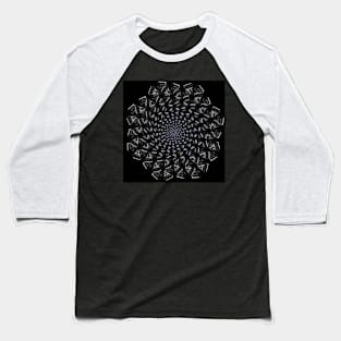 Fractal Geometry Mandala Baseball T-Shirt